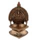 Indian Brass Oil Lamp Engraved Goddesss On Back 